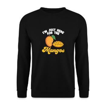 Mango Frucht Mango - Unisex Pullover - Schwarz - Vorne - Alina (178cm) & Michal (187cm)