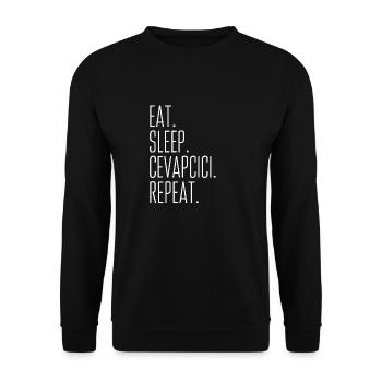 Cevapcici - Sweat-shirt Unisexe - noir - Devant - Alina (178cm) & Michal (187cm)