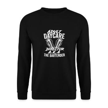 Adult Daycar Director A.K.A The Bartender Cocktail - Sweat-shirt Unisexe - noir - Devant - Alina (178cm) & Michal (187cm)