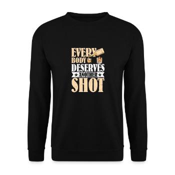 Everybody Deserves Another Shot Bartender Cocktail - Unisex Sweatshirt - black - Front - Alina (178cm) & Michal (187cm)