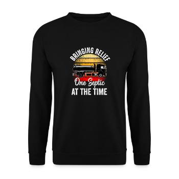 Installateur de système d’égout de pompe de pompe de fosse septique - Sweat-shirt Unisexe - noir - Devant - Alina (178cm) & Michal (187cm)