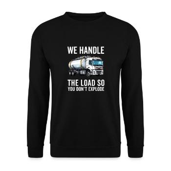 Installateur de système d’égout de pompe de pompe de fosse septique - Sweat-shirt Unisexe - noir - Devant - Alina (178cm) & Michal (187cm)
