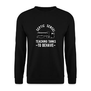 Installateur de système d’égout de pompe de pompe de fosse septique - Sweat-shirt Unisexe - noir - Devant - Alina (178cm) & Michal (187cm)