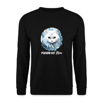 Persian Cat Perser Katze - Unisex Pullover - Schwarz - Vorne - Alina (178cm) & Michal (187cm)