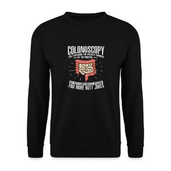 Gastroenterologie Endoskopie Koloskopie - Unisex Pullover - Schwarz - Vorne - Alina (178cm) & Michal (187cm)