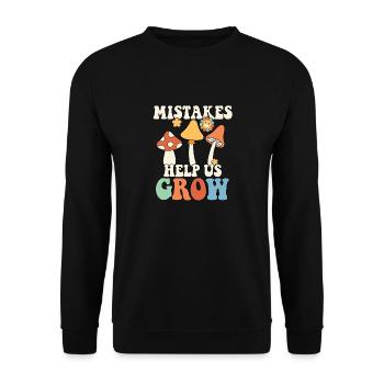 Mistakes Help Us Grow Teacher Student - Unisex Sweatshirt - black - Front - Alina (178cm) & Michal (187cm)