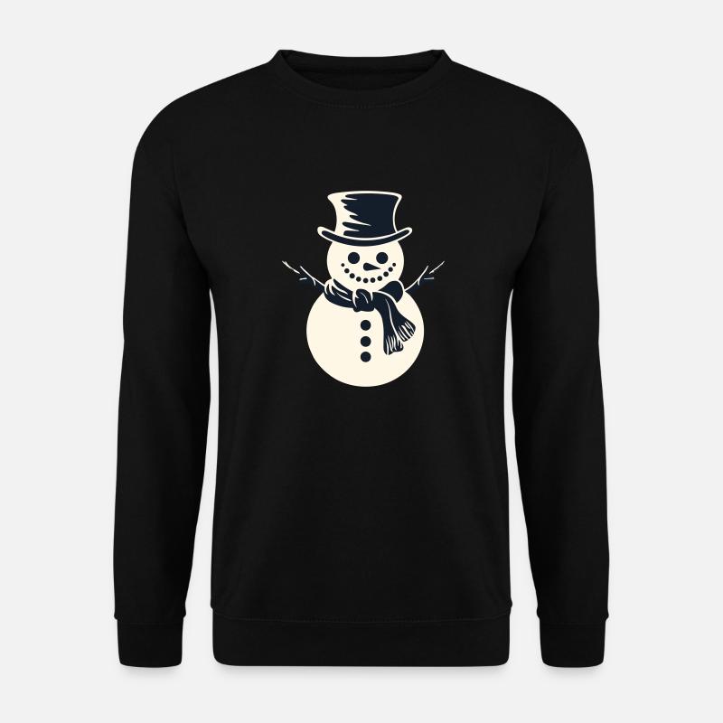 Schneemanns Winterwunderland - Unisex Pullover - Schwarz