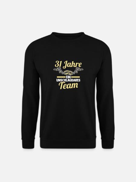 Ehe Lindenhochzeit 31 Jahre Verheiratet Hochzeitst - Unisex Pullover - Schwarz
