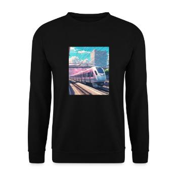 Zug Japan - Unisex Pullover - Schwarz - Vorne - Alina (178cm) & Michal (187cm)