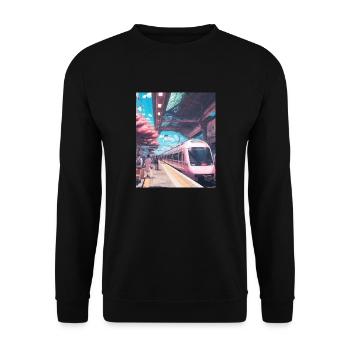 Zug Japan - Unisex Pullover - Schwarz - Vorne - Alina (178cm) & Michal (187cm)