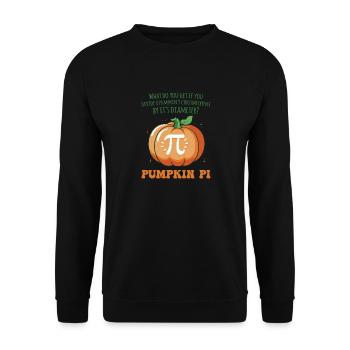 Pumpkin Pie Pi Math Teacher Haloween Thanksgiving - Unisex Sweatshirt - black - Front - Alina (178cm) & Michal (187cm)