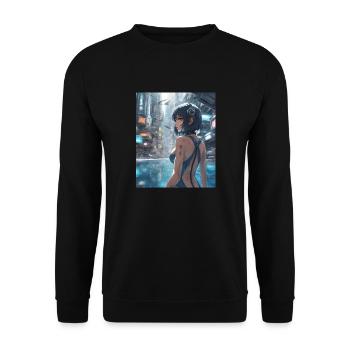 Tokio Japan - Unisex Pullover - Schwarz - Vorne - Alina (178cm) & Michal (187cm)