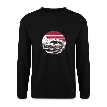 Auto im japanischen Stil, JDM - Unisex Pullover - Schwarz - Vorne - Alina (178cm) & Michal (187cm)