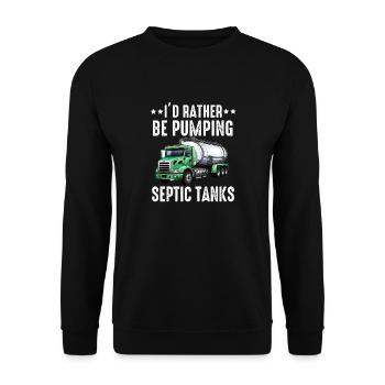 Installateur de système d’égout de pompe de pompe de fosse septique - Sweat-shirt Unisexe - noir - Devant - Alina (178cm) & Michal (187cm)