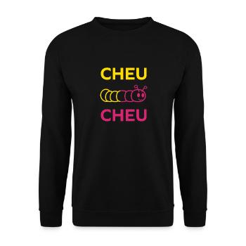 cheu cheu - Sweat-shirt Unisexe - noir - Devant - Alina (178cm) & Michal (187cm)