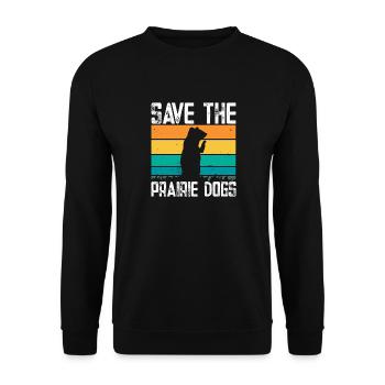 Chien de prairie - Sweat-shirt Unisexe - noir - Devant - Alina (178cm) & Michal (187cm)
