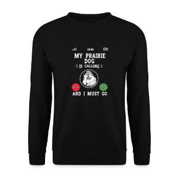 Chien de prairie - Sweat-shirt Unisexe - noir - Devant - Alina (178cm) & Michal (187cm)
