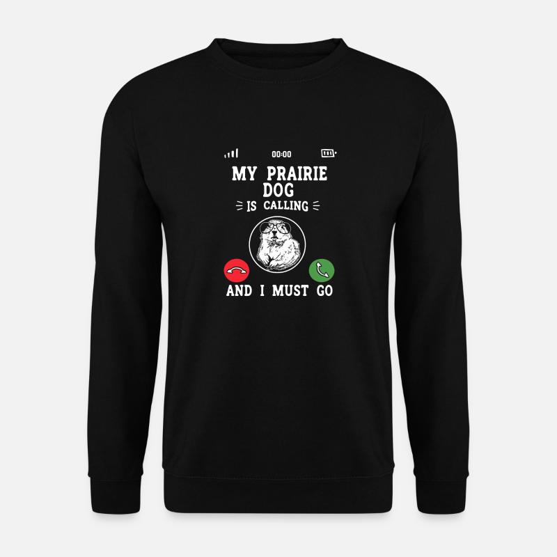 Chien de prairie - Sweat-shirt Unisexe - noir
