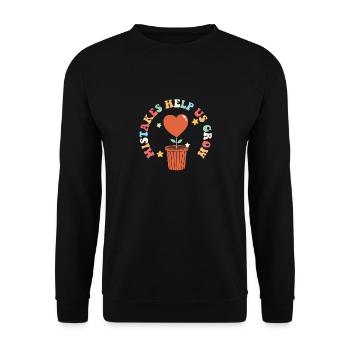 Les erreurs de la rentrée scolaire nous aident à faire grandir les élèves - Sweat-shirt Unisexe - noir - Devant - Alina (178cm) & Michal (187cm)