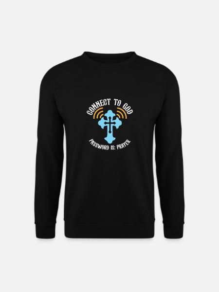 Connect to God I Love Jesus Believer Scripture - Unisextröja - svart