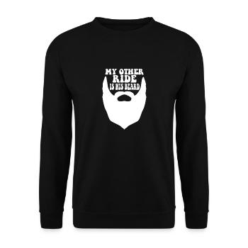 Drôle Barbu Mec Femme Petite Amie Mon Autre Balade - Sweat-shirt Unisexe - noir - Devant - Alina (178cm) & Michal (187cm)