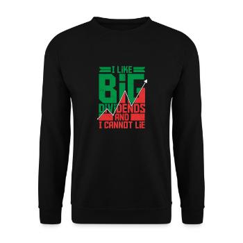I Like Big Dividends And I Cannot Lie Investor Sto - Unisex Pullover - Schwarz - Vorne - Alina (178cm) & Michal (187cm)