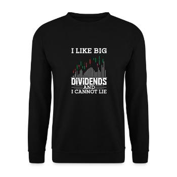 I Like Big Dividends And I Cannot Lie Stock Market - Unisex Sweatshirt - black - Front - Alina (178cm) & Michal (187cm)