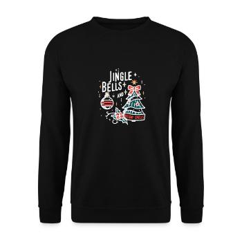Jingle Bells and Holiday Smells - Unisex Sweatshirt - black - Front - Alina (178cm) & Michal (187cm)
