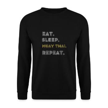 Muay Thaï - Sweat-shirt Unisexe - noir - Devant - Alina (178cm) & Michal (187cm)