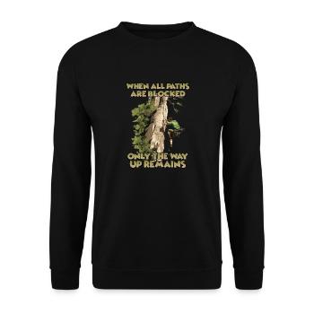The Art of Toprope Climbing Toprope Mountaineer - Unisex Sweatshirt - black - Front - Alina (178cm) & Michal (187cm)