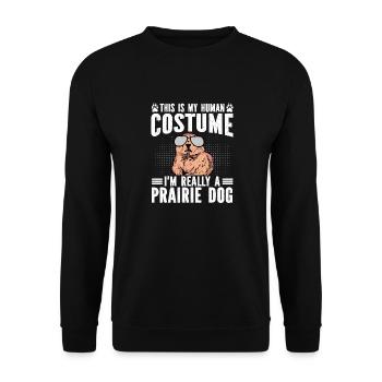 Chien de prairie - Sweat-shirt Unisexe - noir - Devant - Alina (178cm) & Michal (187cm)