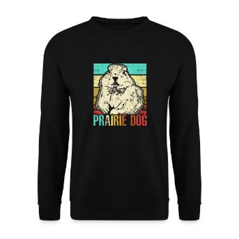 Chien de prairie - Sweat-shirt Unisexe - noir - Devant - Alina (178cm) & Michal (187cm)