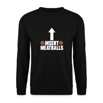 Fleischbällchen Italien Italienisches Essen - Unisex Pullover - Schwarz - Vorne - Alina (178cm) & Michal (187cm)