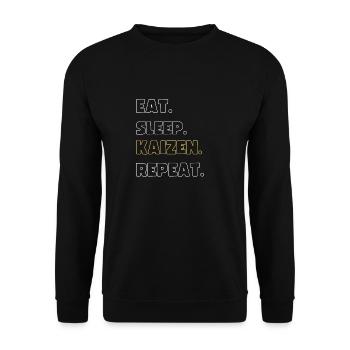 Le Kaizen - Sweat-shirt Unisexe - noir - Devant - Alina (178cm) & Michal (187cm)