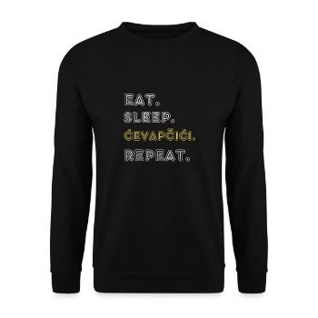 Cevapcici - Sweat-shirt Unisexe - noir - Devant - Alina (178cm) & Michal (187cm)