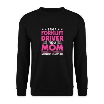 Women Mother Forklifting I Am A Forklift Driver An - Unisex Sweatshirt - black - Front - Alina (178cm) & Michal (187cm)