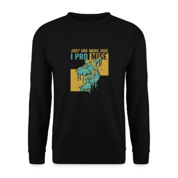 Just One More Ride I Promise Skateboarding Skate S - Unisex Pullover - Schwarz - Vorne - Alina (178cm) & Michal (187cm)