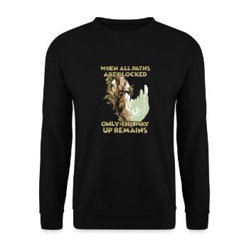 Toprope climbing nature experience for climbers - Unisex Sweatshirt - black - Front - Alina (178cm) & Michal (187cm)