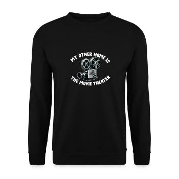 Filmkritiker, Kino, Filmfan, Liebhaber, lustiger Rezensent - Unisex Pullover - Schwarz - Vorne - Alina (178cm) & Michal (187cm)