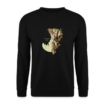 Aventure en montagne : l’escalade en moulinette pour les amoureux de la nature - Sweat-shirt Unisexe - noir - Devant - Alina (178cm) & Michal (187cm)
