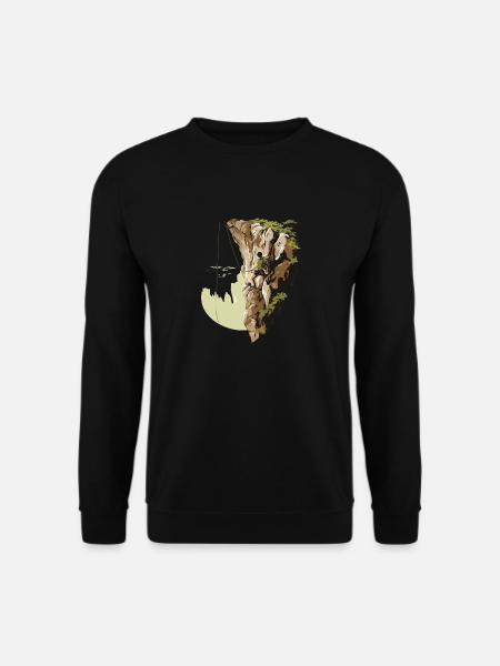 Bergabenteuer: Toprope Klettern für Naturfreunde - Unisex Pullover - Schwarz