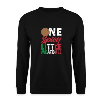 Meatballs Italy Italian Food - Unisex Sweatshirt - black - Front - Alina (178cm) & Michal (187cm)