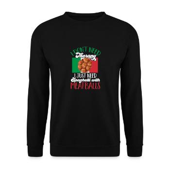 Meatballs Italy Italian Food - Unisex Sweatshirt - black - Front - Alina (178cm) & Michal (187cm)