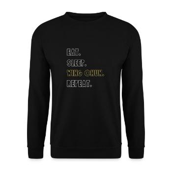 Wing Chun - Unisex Pullover - Schwarz - Vorne - Alina (178cm) & Michal (187cm)