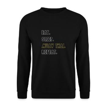Muay Thaï - Sweat-shirt Unisexe - noir - Devant - Alina (178cm) & Michal (187cm)