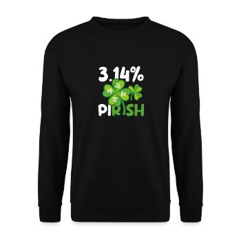 3.14% Pirish Drôle St. Patrick’s Math Geek Pi Day - Sweat-shirt Unisexe - noir - Devant - Alina (178cm) & Michal (187cm)