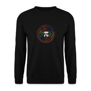 3.14 Pop Art Spirale Mathematik Wissenschaft Geek - Unisex Pullover - Schwarz - Vorne - Alina (178cm) & Michal (187cm)
