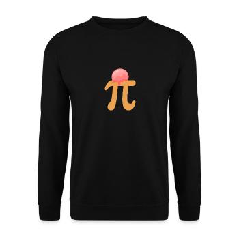 Pi Day A La Mode Drôle Math Geek Pie Crème Glacée - Sweat-shirt Unisexe - noir - Devant - Alina (178cm) & Michal (187cm)