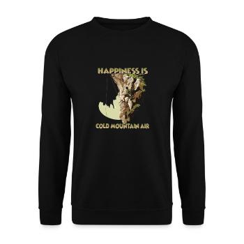 Toprope climbing mountain sports for toprope - Unisex Sweatshirt - black - Front - Alina (178cm) & Michal (187cm)