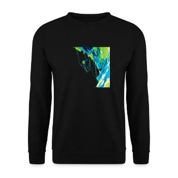 Toprope Climbing Nature Experience & Adrenaline - Unisex Sweatshirt - black - Front - Alina (178cm) & Michal (187cm)
